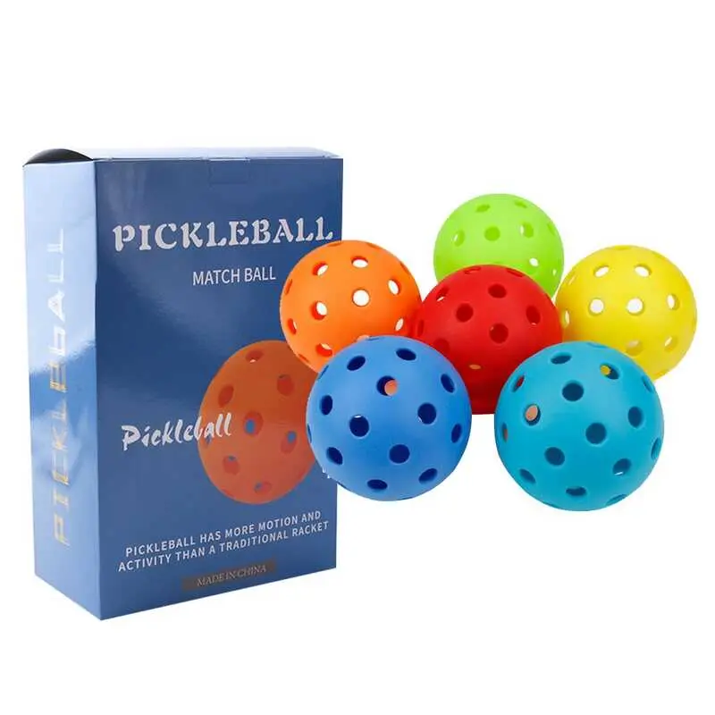 Premium Outdoor Balls Set of 6 USAPA Approved Tournament and Compeon Play Perfectly Balanced High  True Flight Durable 40 Hole Pickleball
