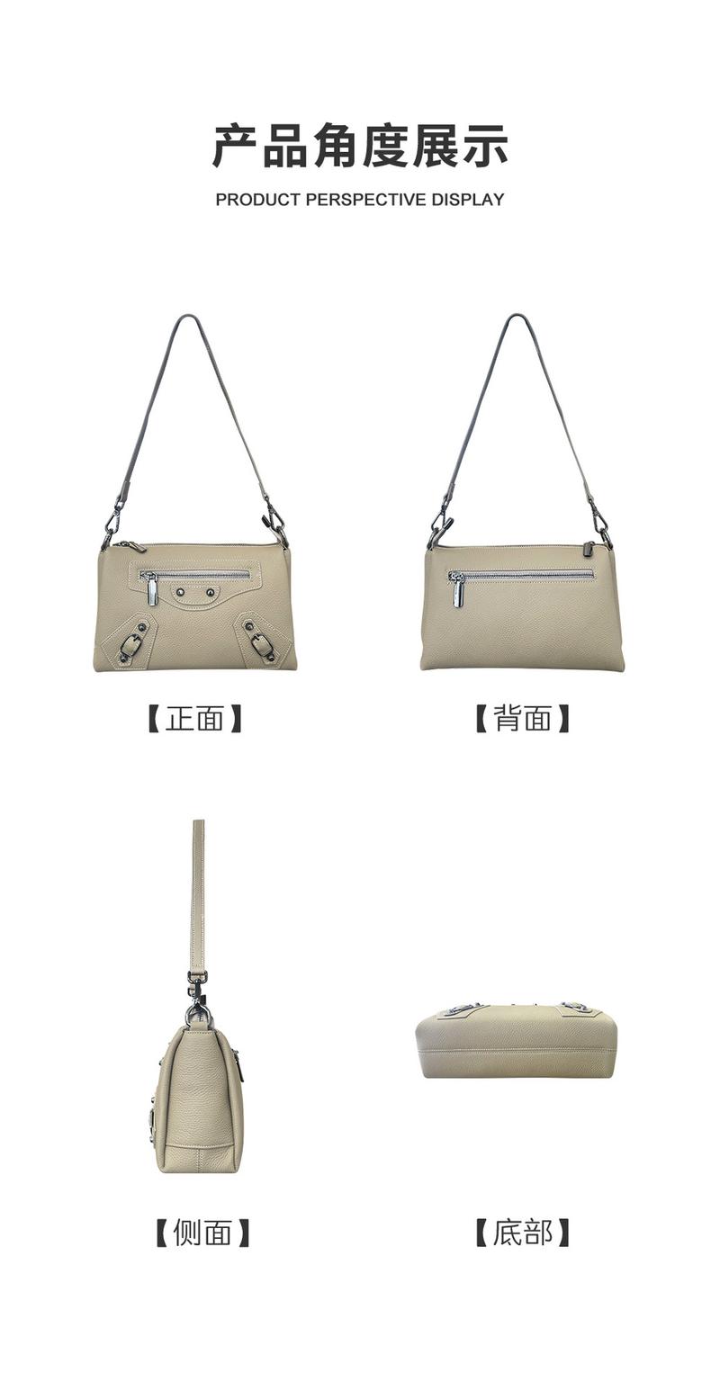 Product Introduction of Wholesale Genuine Leather Women's Bag Autumn and Winter New Casual Simple First Layer Cowhide Messenger Bag Women's Portable Shoulder Bag messenger  bag handbag  women 10