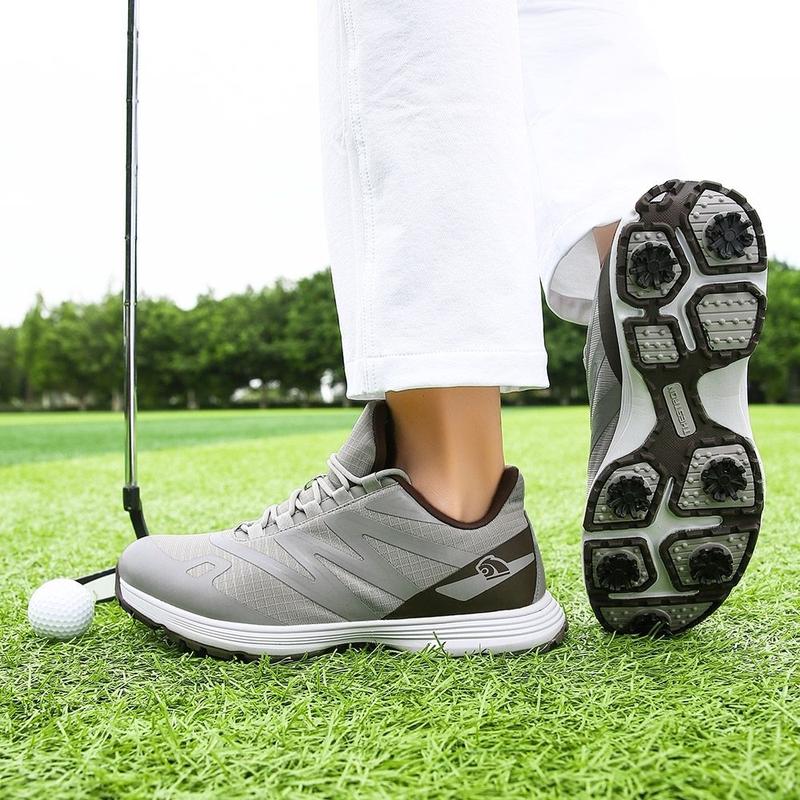 Product Introduction of New Men's Golf Shoes Lightweight Breathable Wear-resistant Low-top Waterproof Casual Sports Shoes Non-slip Removable Spikes XZ25053 19