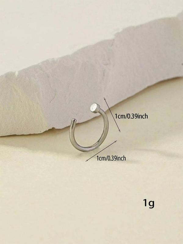 Unisex Street Trend C Shape Lip Ring, Trendy Minimalist Lip Ring, Chic Body Jewelry for Daily & Party Decor for Men & Women 1