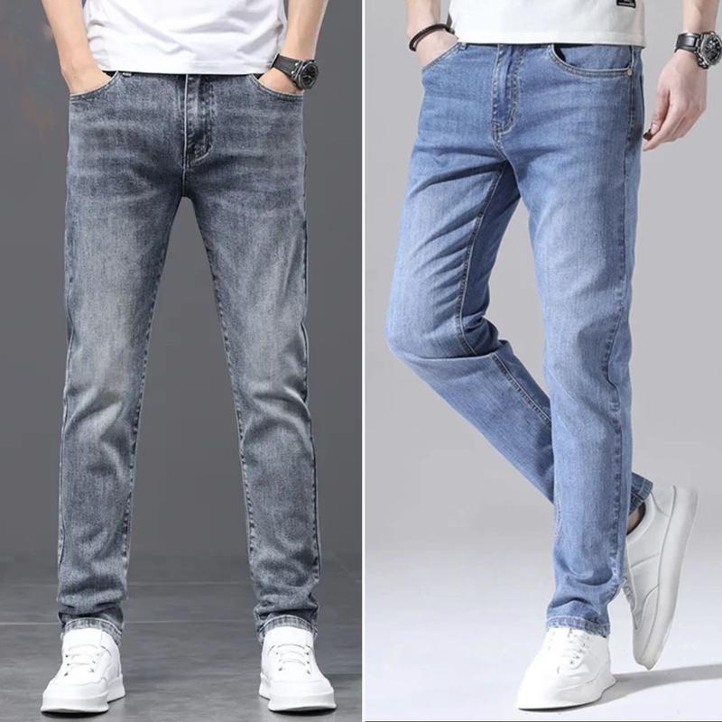 Quần jean nam co giãn 4 chiều, size 28-34 quần bò màu đen trơn dáng ôm, bền màu, Phom Ôm, Trẻ Trung, Thanh Lịch