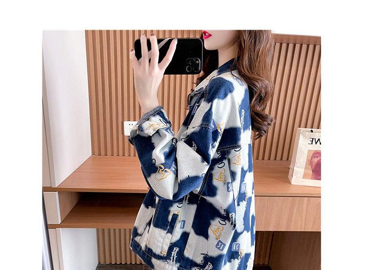 Product Introduction of Áo Khoác Denim, Thiết Kế Tươi Mới, Dành Cho Nữ, Mùa Thu 2023 Hàng Mới Về, Thiết Kế Đẹp, Phong Cách Thường Ngày Ins Người Nổi Tiếng Trên Internet, Áo In Hình, Siêu Phổ Biến Top Women Jacket Top Women 13
