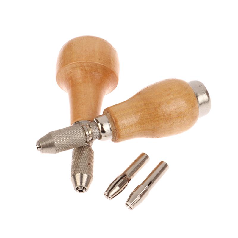 Product Introduction of DIY Jewelry Tools Jewelers Pin Vise Vice Wooden Handle With 2 Chuck Twisting Wire Wrapping Drill Tool Kit 16