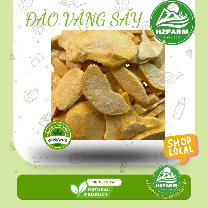 Đào Vàng Sấy Thăng Hoa - H2farm - Snack Food - Ăn Vặt Food - Giòn Tan Thức Ăn