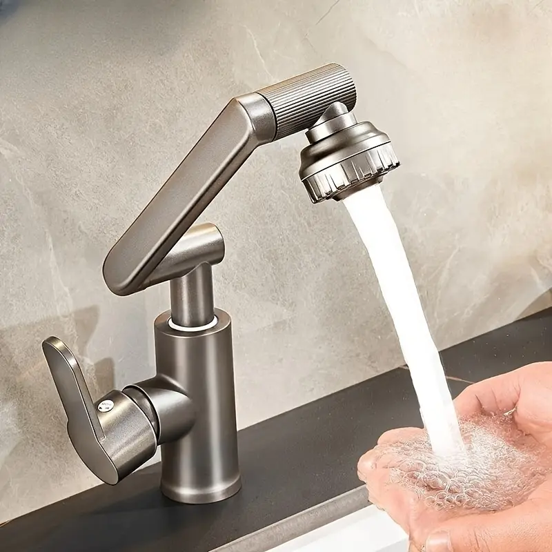 1pc Universal Rotating Faucet, Household Kitchen Hot And Cold Washbasin, Hand Wash Pool, Toilet Vegetable Washing Face Basin Faucet