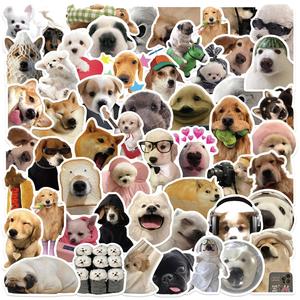 Pegatinas con Patrón de Perro de Dibujos Animados, 50 piezas/set Serie de Expresiones de Perro Lindo, Pegatina Decorativa para Scrapbooking DIY, Creación de Diarios, Envoltura de Regalos