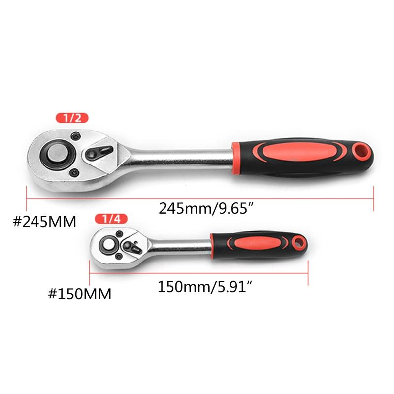 Product Introduction of 24 Teeth Ratchet Wrench Multifunction 1/4 inch Maintenance Handle Quick Release Socket Wrench for Furniture Motorcycles 0