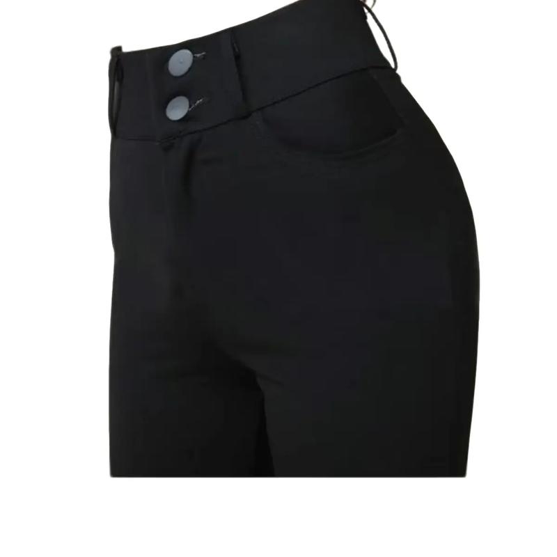 Combo 2c: Quần legging khuy 2 nút dây kéo (chất vải Umi Hàn)  SiZE : 40- 65KG Nữ Voi quan  legging2 cuc Nhung Kem