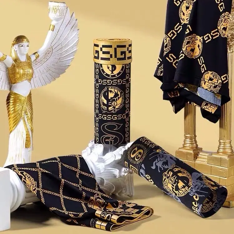 Combo 2 hộp 8 quần lót nam-   8 màu, thun lạnh,co dãn-thấm hút HOÀNG GIA LUXURY -quần boxer nam-EM GÁI BÁN SỊP Menswear quần  sịp Chống Nước 1