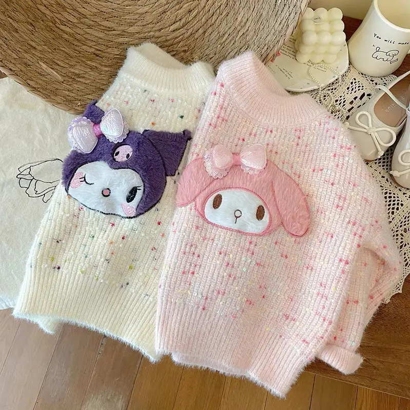 Áo Len Clow M, Cho Bé Gái, Mùa Thu Và Mùa Đông, Phong Cách Phương Tây, Lót Lông Cừu, Dày Dặn, Không Vón Cục, Đế Dệt Kim, Hàng Mới Về Năm 2024 2