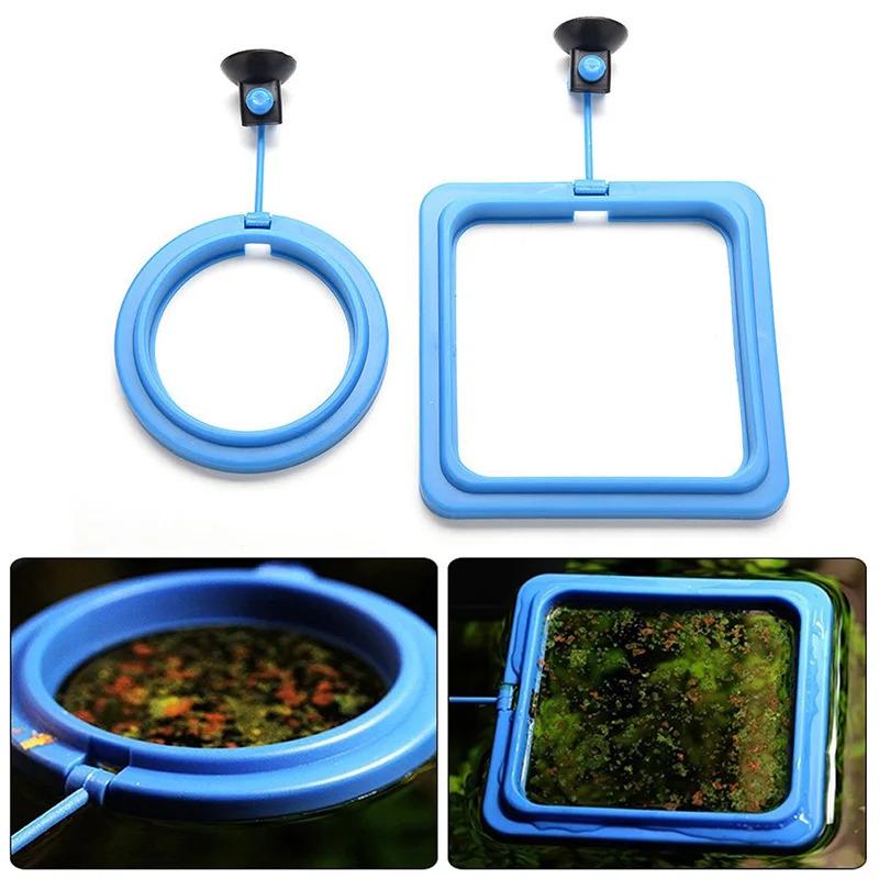 Product Introduction of Feeding Ring Aquarium Fish Tank Station Floating Food Tary Feeder Square/Circle Drop shipping 8