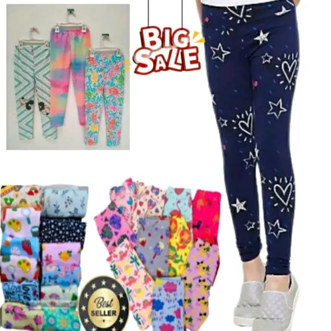 Promo Celana Lagging Anak Motif Random Bunga / Leging Motif Anak Random Bunga Bunga Pinggang Tinggi 0
