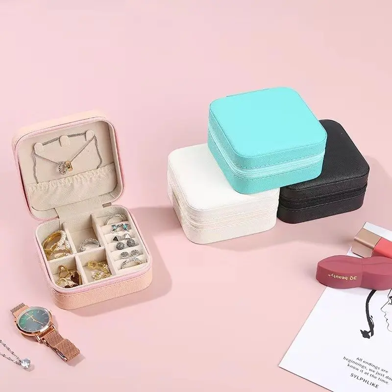Hộp Đựng Đồ Nhiều Tầng, Hàng Mới Về, Hộp Cài Tóc Trang Sức Bằng vải nỉ Cổ Điển Cho Bông Tai, Nhẫn, Vòng Cổ, Đồng Hồ 8