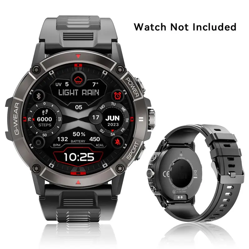 Silicone/Stainless Steel Watch Band Compatible With V69/NX8, 1 Set Quick Release Replacement Watch Band for Men, Smart Watch Accessories 3