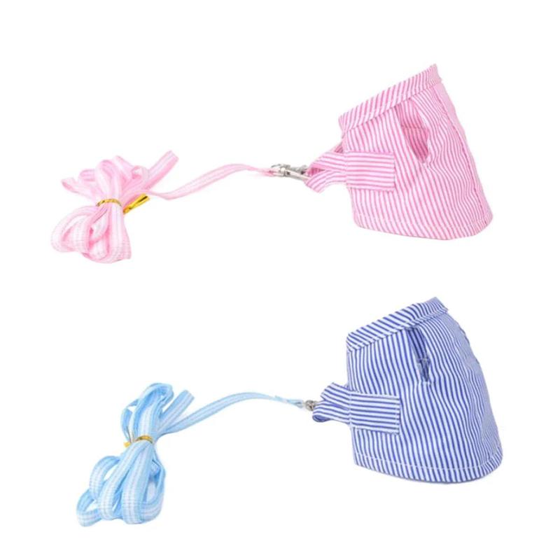 Product Introduction of Small Pet Two-legged Chest Strap Outdoor Traction Rope Leash Clothes for Chinchilla Dutch Guinea Pig Breathable Cotton Corset 7