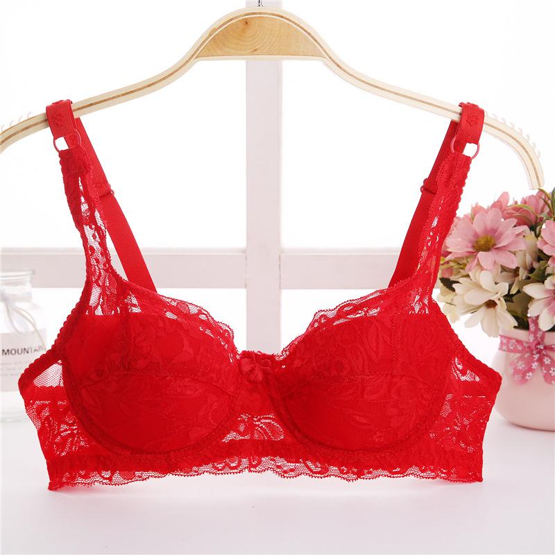 Product Introduction of Big Thin cup Lace Summer Bra for Women Sexy Lingerie Underwire Cotton bra soft big size t shirt lady bra 32 34 36 38 40 BC 10