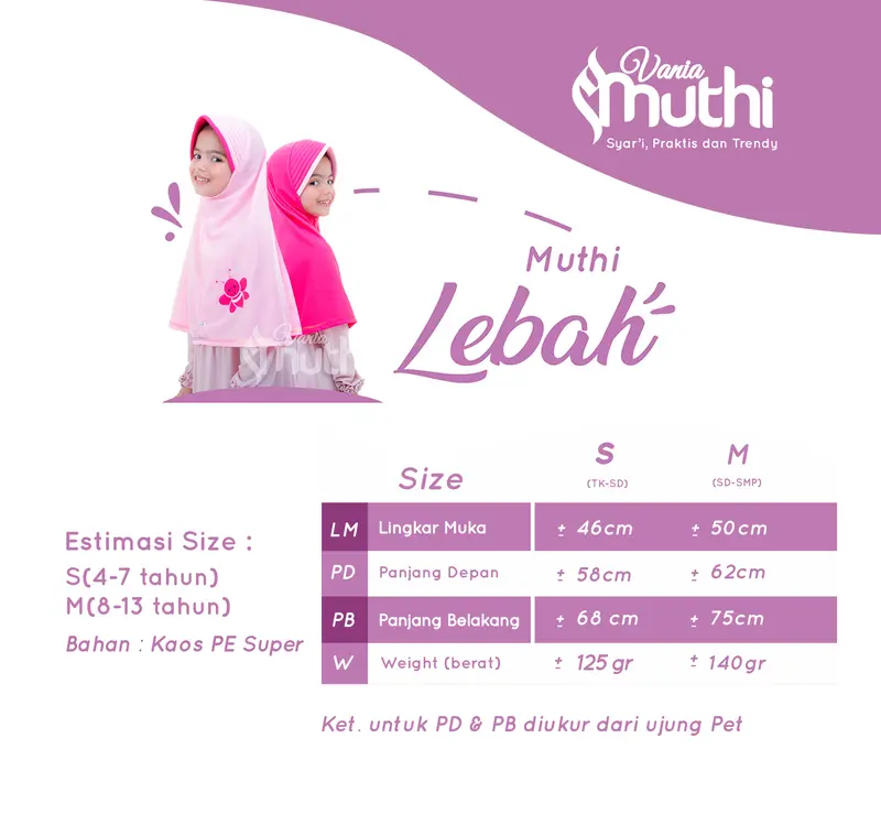 Vania Muthi - Hijab Instant Jilbab Anak Perempuan Motif Lebah S Umur 4 - 7 Tahun Kerudung Kaos Adem Nyaman Simpel Original Muslim 2