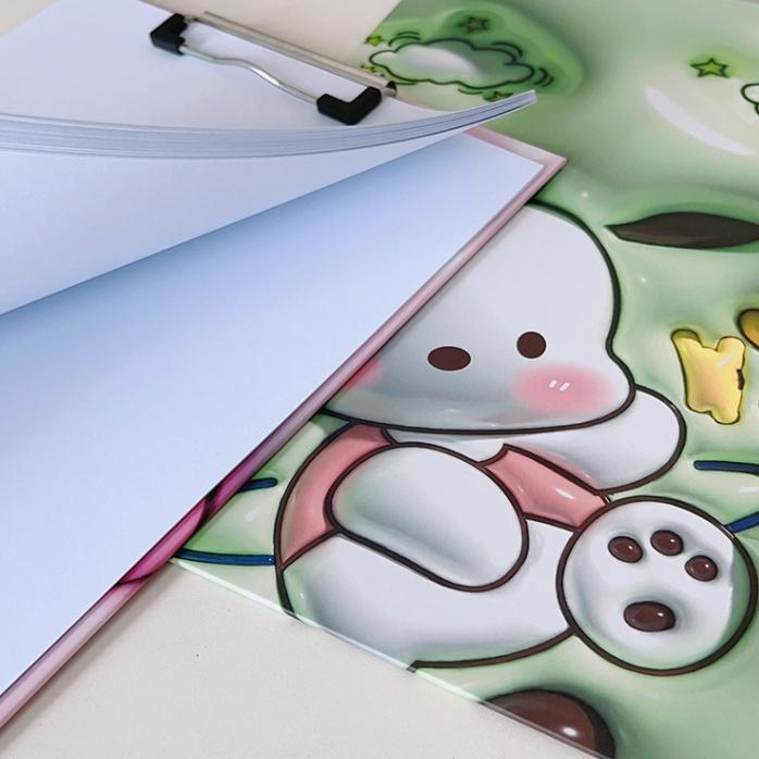 BISA COD 6302 Papan Ujian Motif Karakter 3D / Cute Stationery Exam Board 3
