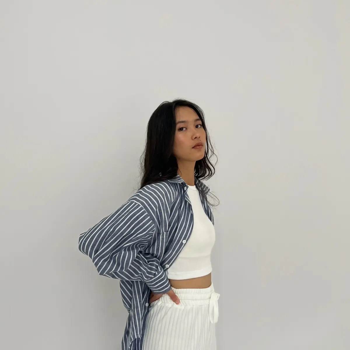 PUFF IT UP —  Striped Cotton Shirt / Kemeja Garis / Kemeja Salur