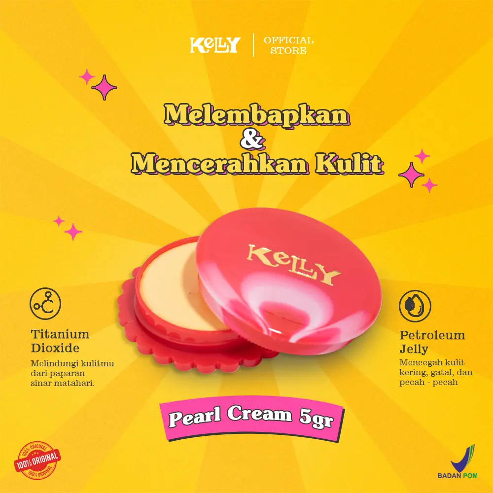 Kelly Pearl Cream 5gr Original BPOM