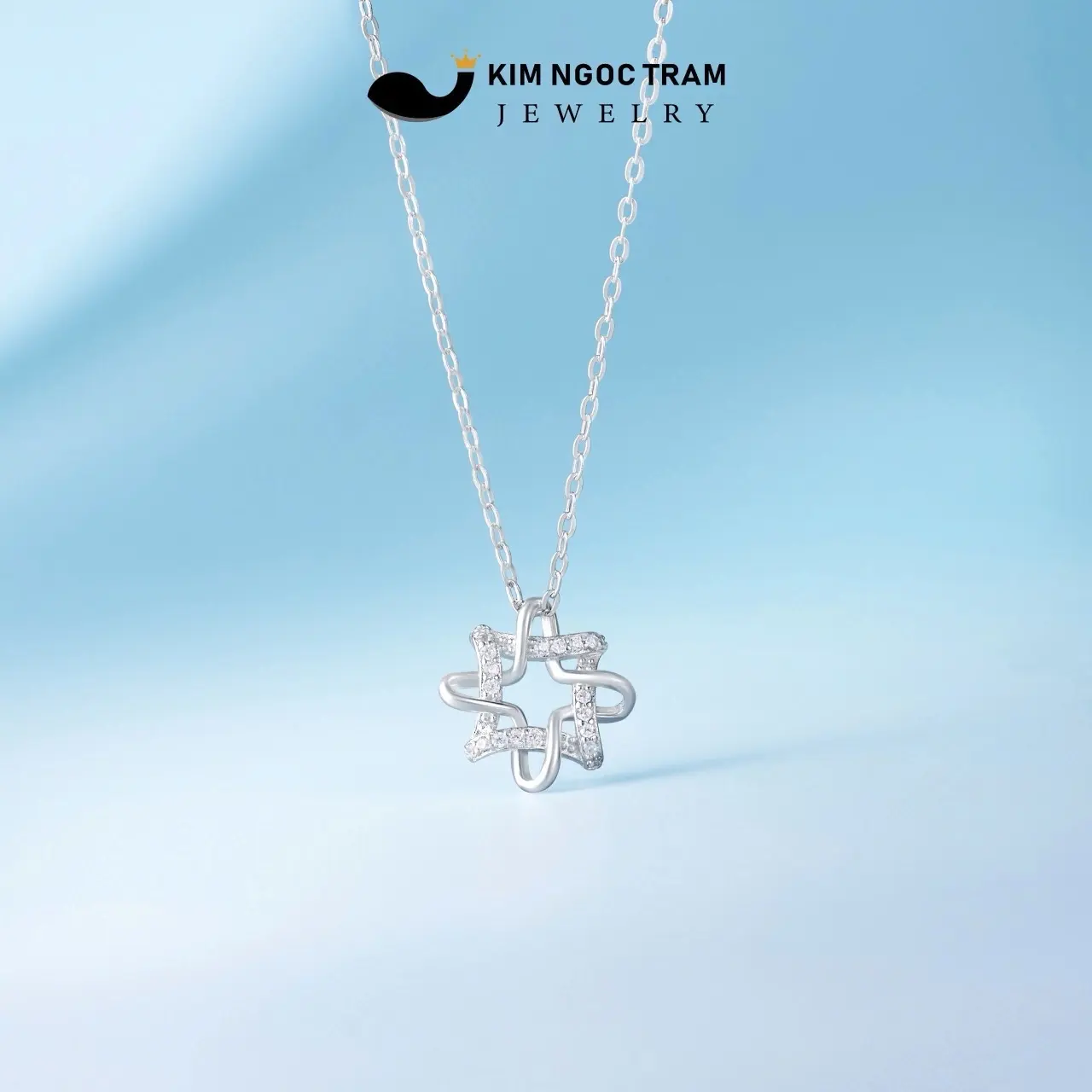 Dây liền mặt bạc 925 kiểu hình vuông