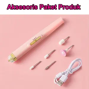 Mesin Kikir Kuku Elektrik Wireless Portable 6 Kepala Nail Drill untuk Manicure Pedicure Rechargeable Ringkas Perawatan Kuku Alami dan Nail Art