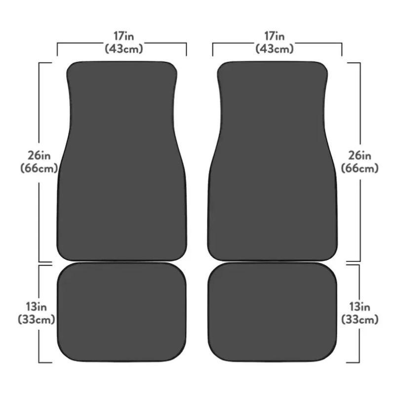 Sunflower & Mushroom Pattern Car Floor Mat, 4 Counts/set Anti-slip Car Floor Mat, Universal Car Interior Accessories for Women & Men 1