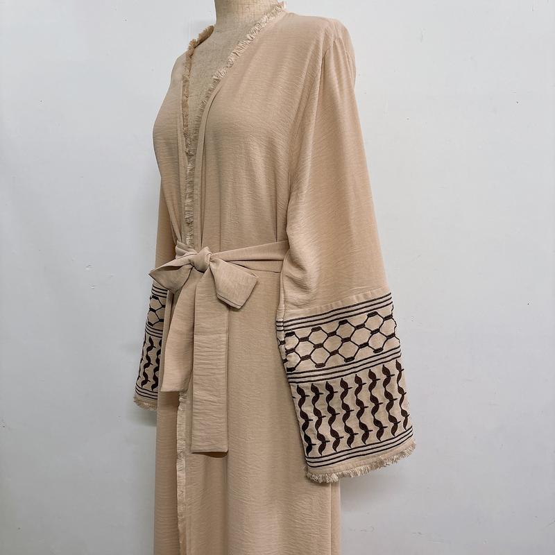 Product Introduction of Minimally embroidered cardigan with beard dress lace 13