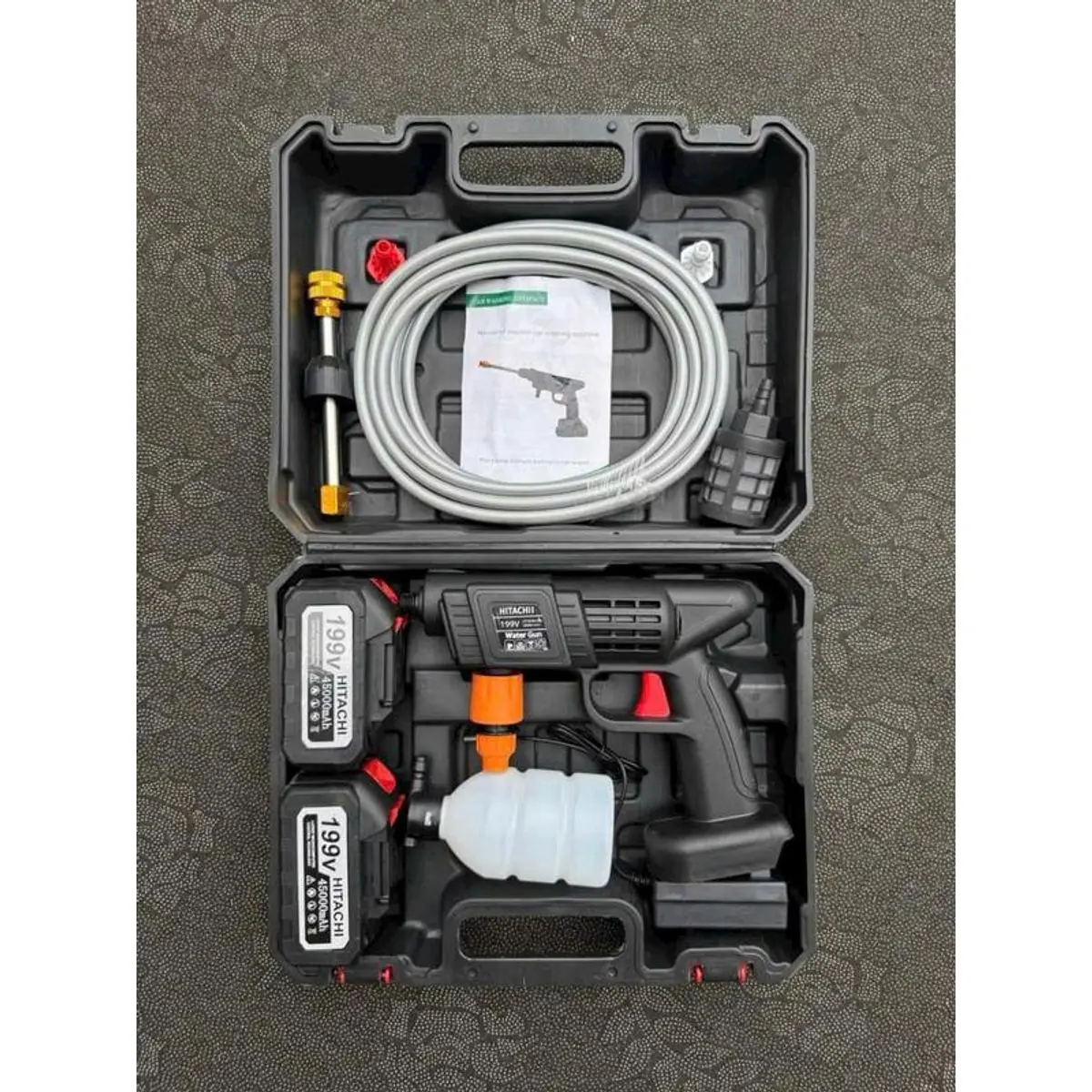 MÁY RỬA XE HITACHI 2 PIN 199V,  Xịt Rửa Xe Siêu Khỏe Hàng Chuẩn Lõi Đồng , máy rửa xe không dây. máy  rửa may  ru tudong