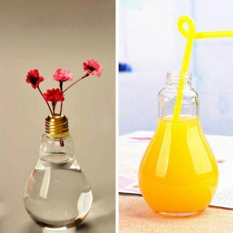 Product Introduction of Creative Light Bulb Plastic Beverage Bottle 6