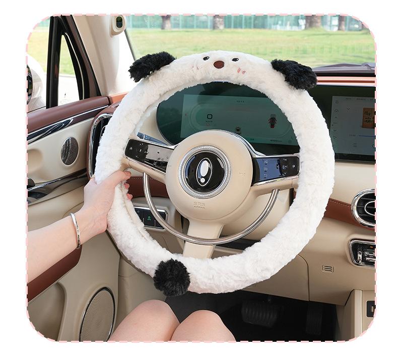 Product Introduction of Car Steering Wheel Cover Winter Cute Cartoon Car Warm Non-slip Handle Cover Creative Steering Wheel Cover All-season Car Accessories 8