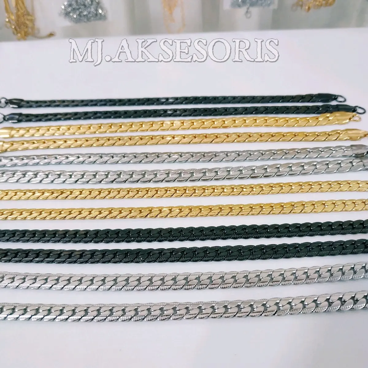 Gelang Sisik Naga Titanium Stainless Anti Karat