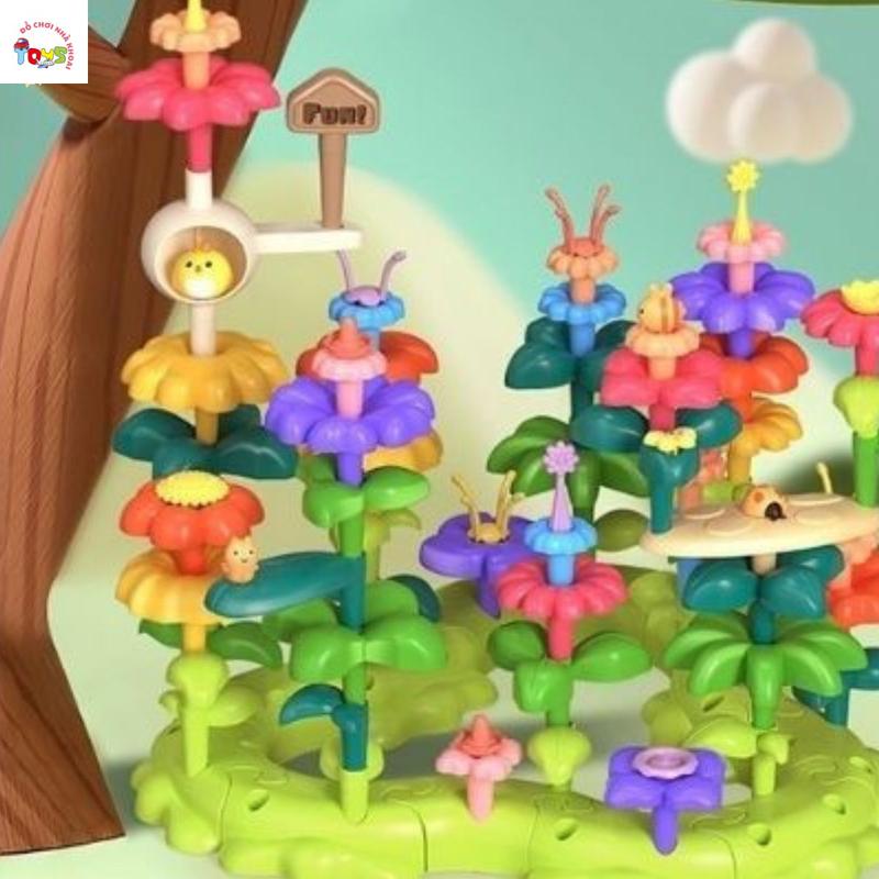 Đồ Chơi Xếp Hình Vườn Hoa Thông Minh Cho Bé Trai, Bé Gái. Đồ Chơi Lắp Ráp, Ghép Hình Trí Tuệ Cho Trẻ Em 1 2 3 4 5 Tuổi