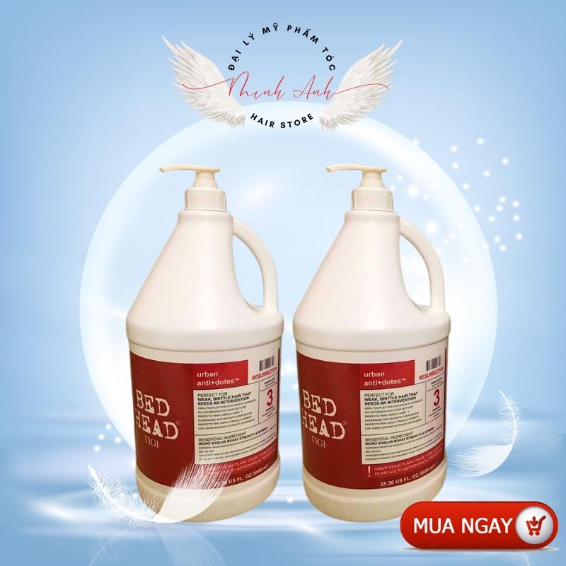Dầu gội xả can TIGI Đỏ Số 3 5000ml – Dành Cho Tóc Nữ Hư Tổn Nặng, Bảo Vệ Màu Tóc Tiết Kiệm Cho Salon  [RẺ VÔ ĐỊCH] Không chứa silicon