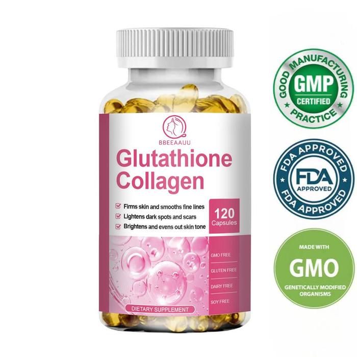 Promo BBEEAAUU Glutathione Collagen Capsules Mengandung Vitamin C 120 tablet - 120pcs di Catalo Naturals
