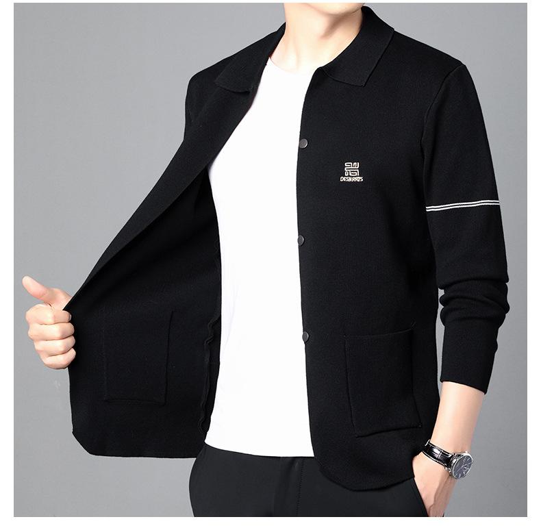 Product Introduction of Cozy High-Density Knit Cardigan for Men: 2024 Autumn Collection Knitwear Menswear Tops Lingerie Knife Longsleeve 19