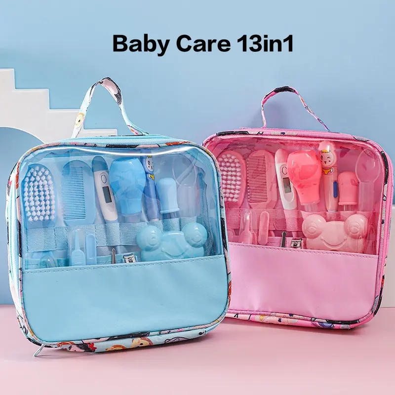 Peralatan Bayi Baby Care Kit 13PCS Gunting Kuku Cukur Sisir Rambut Perawatan Perlengkapan Bayi Baru Lahir Kado Health Thermometer 10 in 1 Newborn Kit Health-Care Grooming Set Maternal I