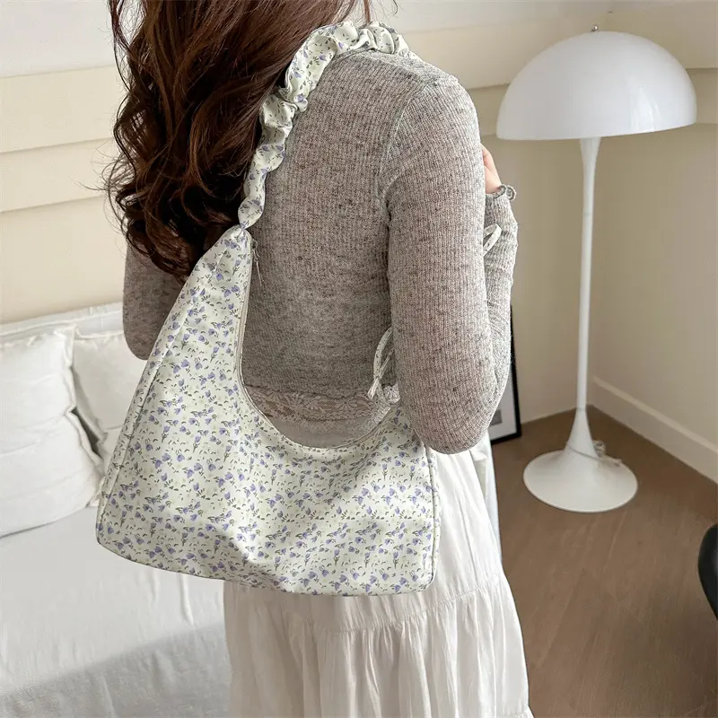 Túi Đeo Vai, Thiết Kế Mới Mùa Hè, Túi Kẹp Nách Tươi Mới, Họa Tiết Hoa Dễ Thương, túi Messenger Cầm Tay Thích Hợp Sử Dụng Hàng Ngày