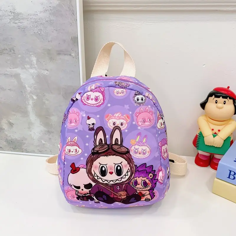 Trẻ em ba lô, Ba lô cho bé trai và bé gái, Phim hoạt hình labubu trường mẫu giáo Snack Bag, Túi du lịch trẻ em bền, nhẹ và thoáng khí