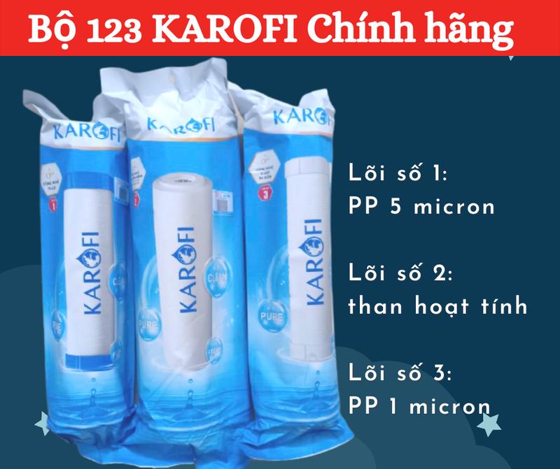LÕI LỌC 123 KAROFI (GỒM LÕI 1,2,3) suamay loc may karofi
