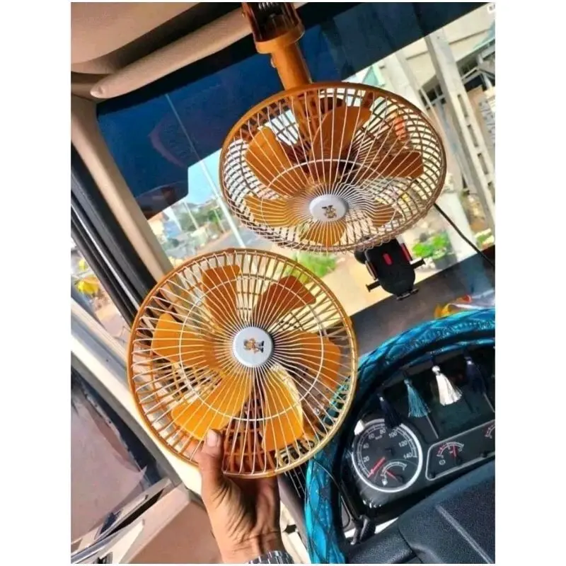 Quạt Xe 6 Cánh Ô Tô, Xe Tải, Xe Lu 12V 24V Đường Kính Lớn Cao Cấp, Công Suất Mạnh Mẽ 1