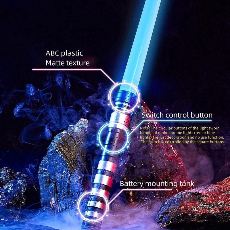 New Plastic Lightsabers Monochrome Red Or Blue Lights with Strike Sound, 1 Count/2 Counts 2 in 1 Led Lightsabers Toys, Retractable Lightsabers Halloween Costume Kids Party Gift, Star Wars Lightsaber, Birthday Gift Ideas, Valentine's Day Gift 2