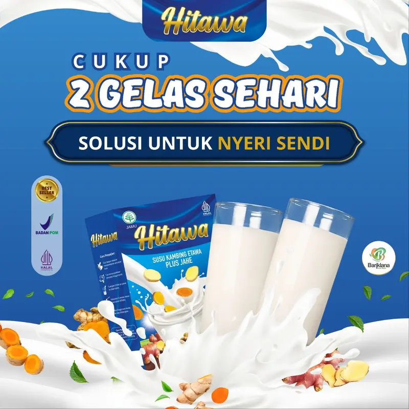 HITAWA Susu Kambing Etawa Plus Herbal Jahe Kunyit Temulawak - 200gr Dairy Milk Bubuk 0
