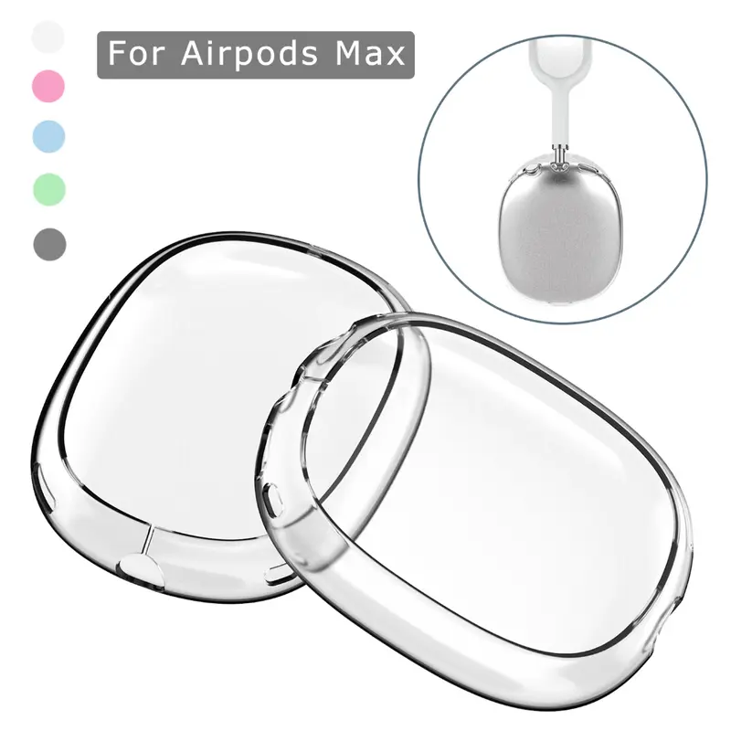 AB-【2pcs TPU Transparan】Soft Case Airpods Max Anti Gores/Airpods Max Headphone Cover 7