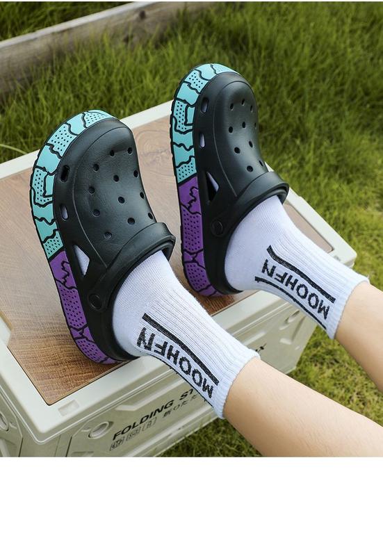 Product Introduction of Cave shoes: men's summer wear, new fashion and versatile, super thick, wear-resistant, sports beach toe sandals 7