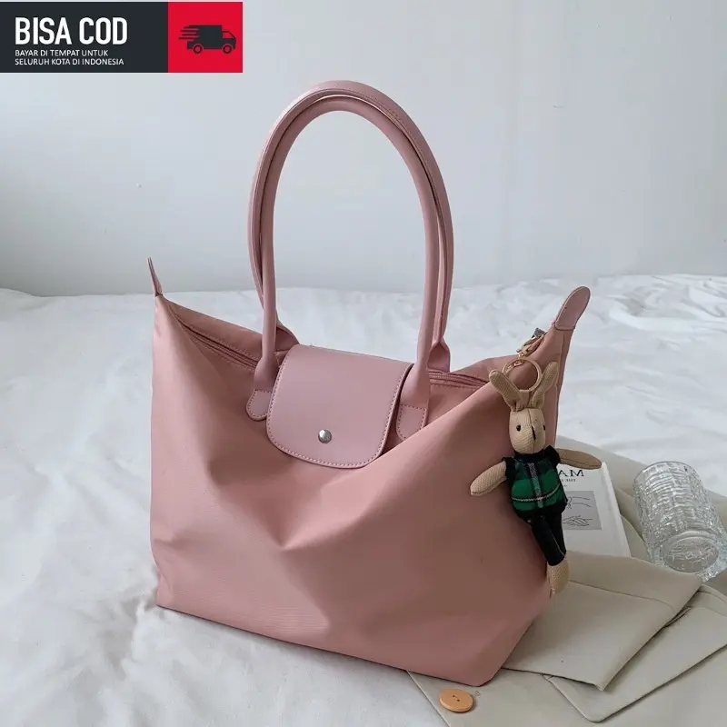 Totebag Wanita Neo Cuir Waterproof Tanpa Boneka Polos - Bahan Longcam Chocoly