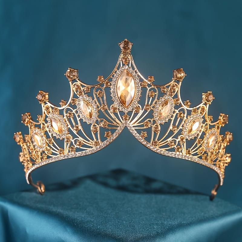 1pc Exquisite Rhinestone Tiara Crown - Elegant Baroque Style Hair Accessories For Women And Girls, Perfect For Wedding Decors, Photography Props, Stage Performance, And Fashion Shows - Durable, Sparkling, And Crystal Design 4
