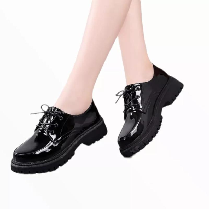Sepatu Sekolah Remaja / Dewasa '' FMS '' Sepatu Loafers Docmart Premium Glosy Dof BTS 2