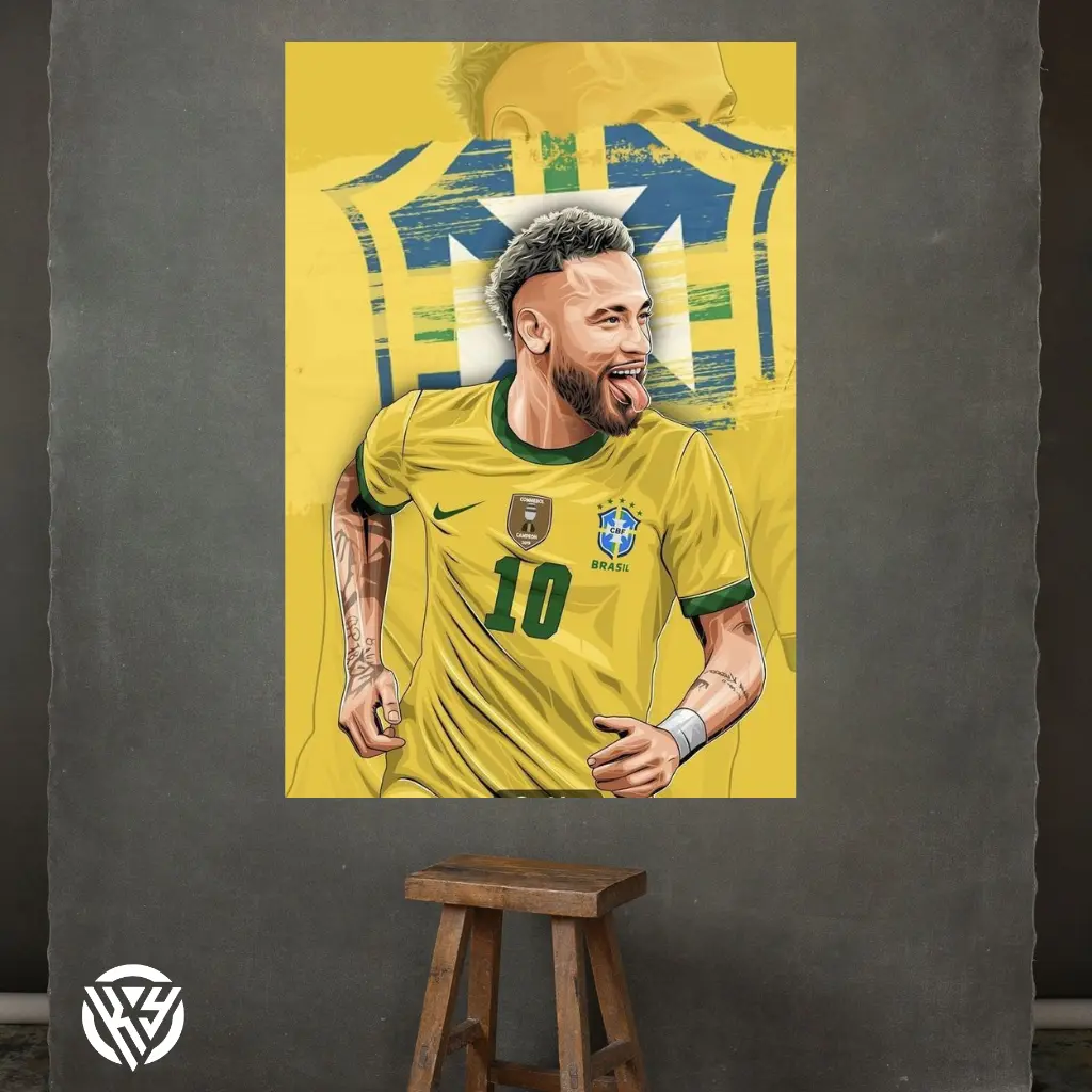 Hiasan dinding sepak bola neymar jr