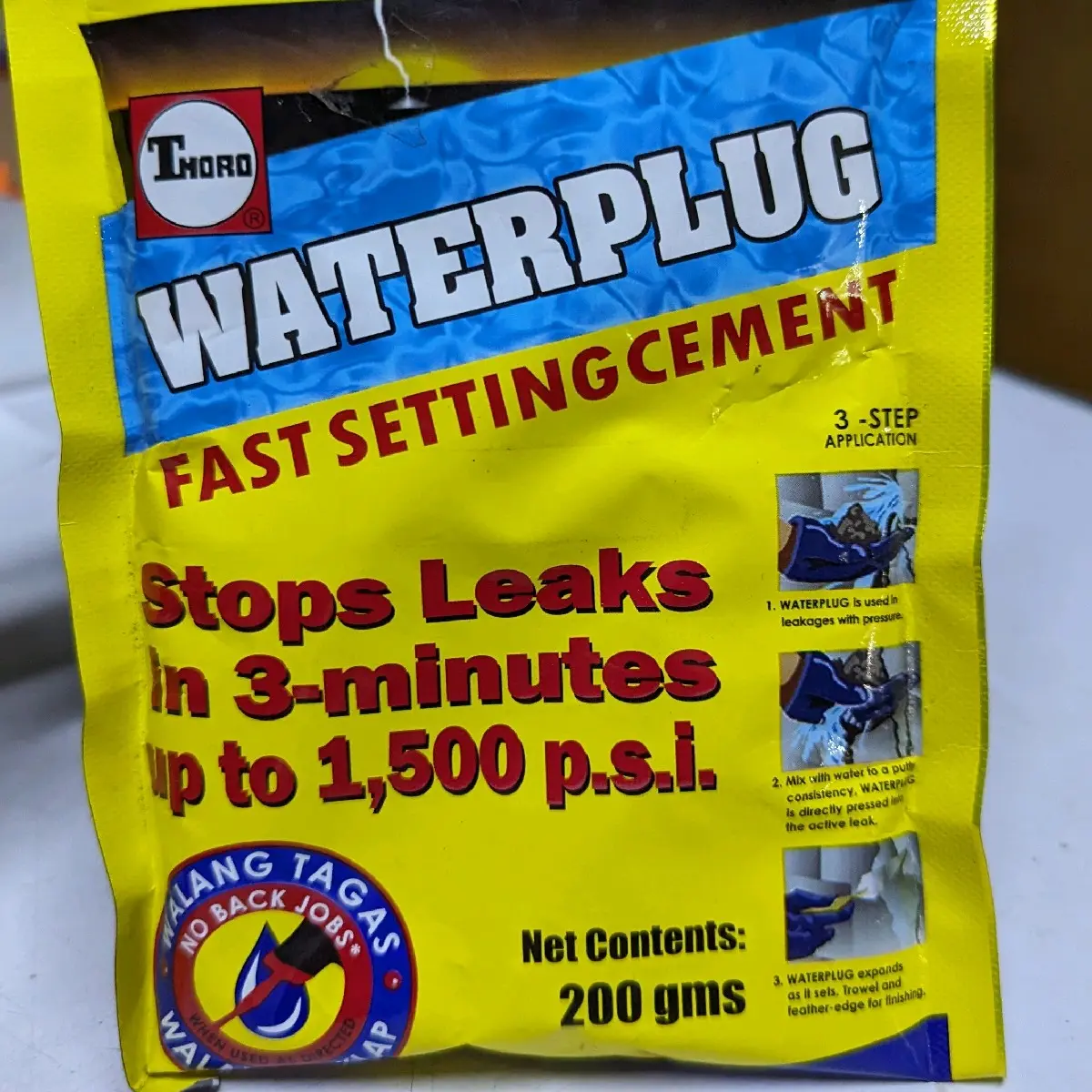 Waterplug waterproofing fast setting cement 200gms - TikTok Shop ...
